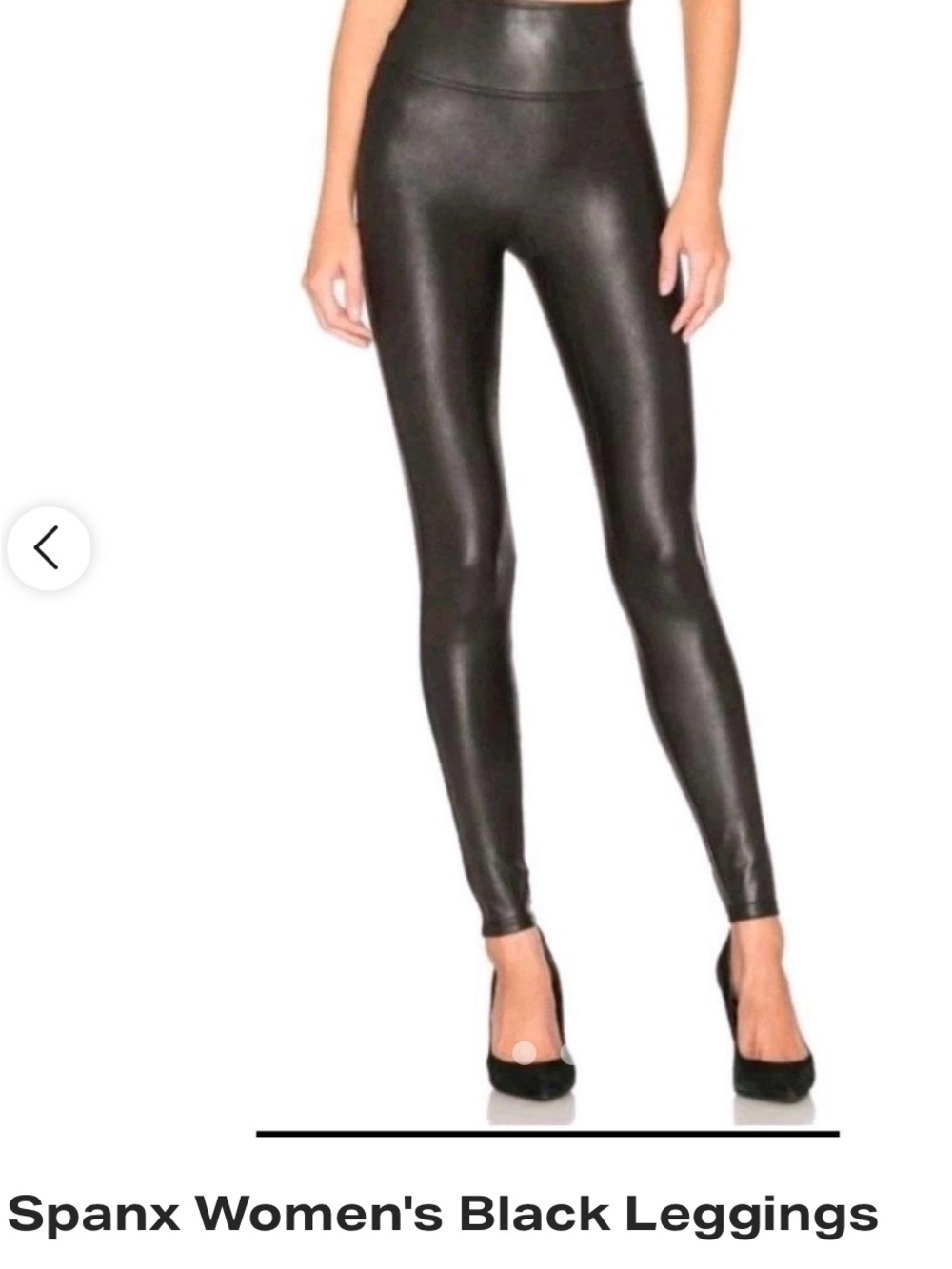 SPANX High-Waist Faux-Leather Leggings in Black